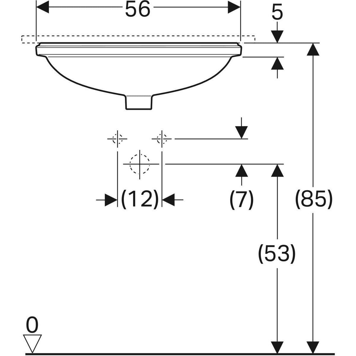 Умивальник GEBERIT VariForm 500.753.01.2