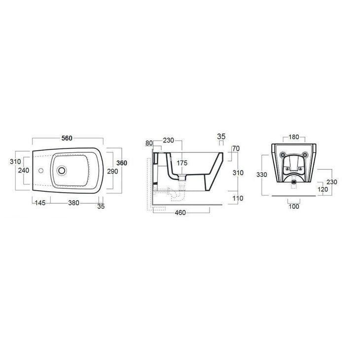 Біде підвісне SIMAS BADEN BADEN BB19/F87(F85)  (WHITE)