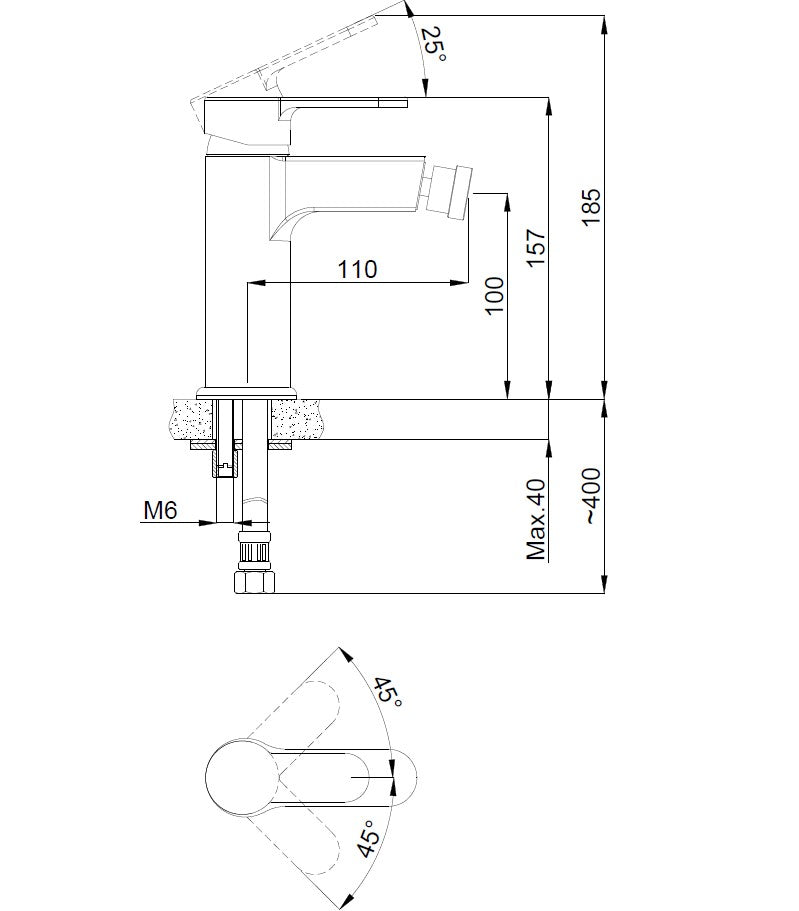 Змішувач для біде ADELL Lento 15496601