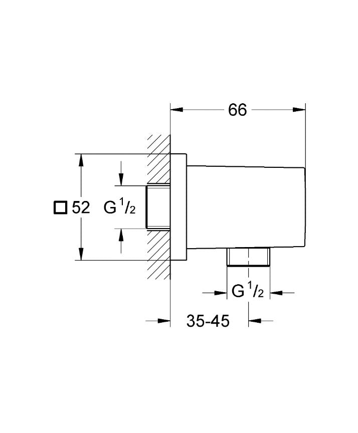 З'єднання для шланга GROHE Euphoria Cube 27704000