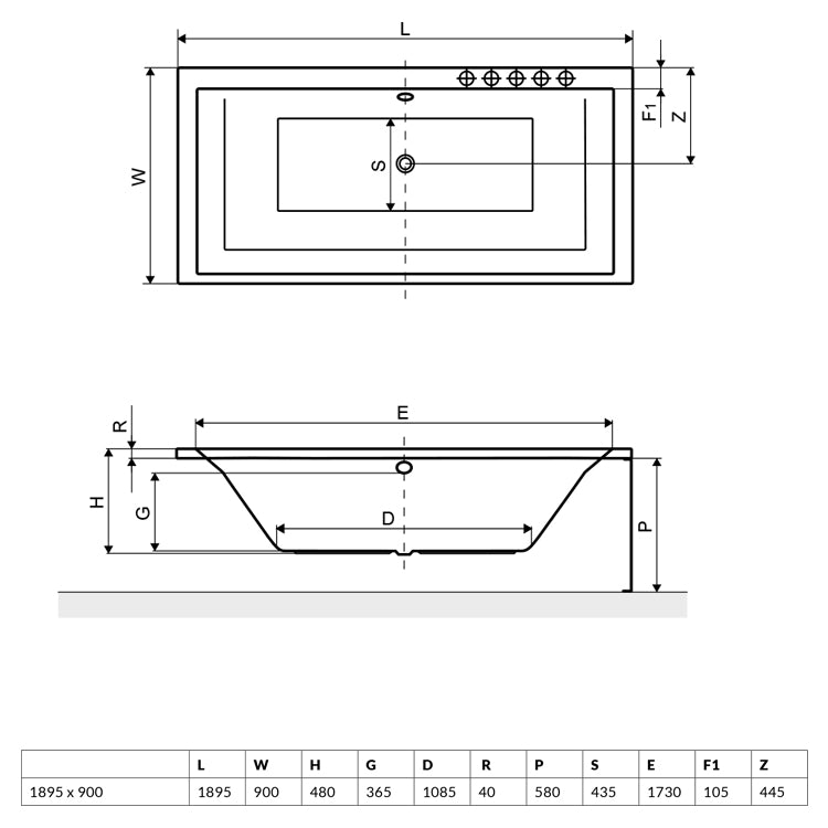 Панель до ванни RADAWAY ITEA OBEX.190.58WH