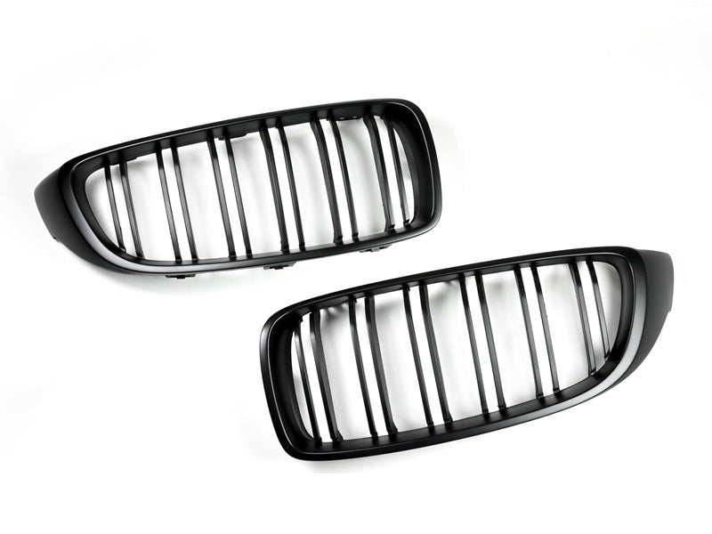AutoTecknic Dual-Slats Stealth Black Front Grille Set - F32/ F36 4-Series | F80 M3 | F82 M4