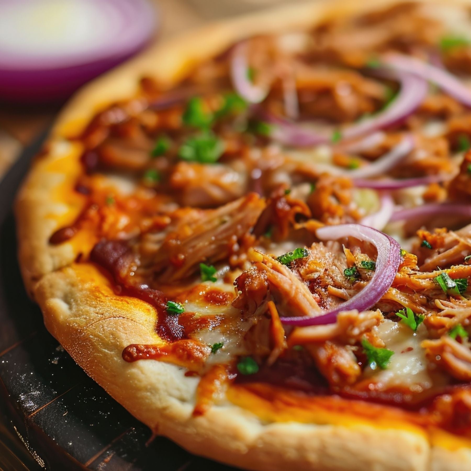 bbq pulled chicken pizza