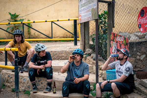The Knolly team stops for a break in Oaxaca