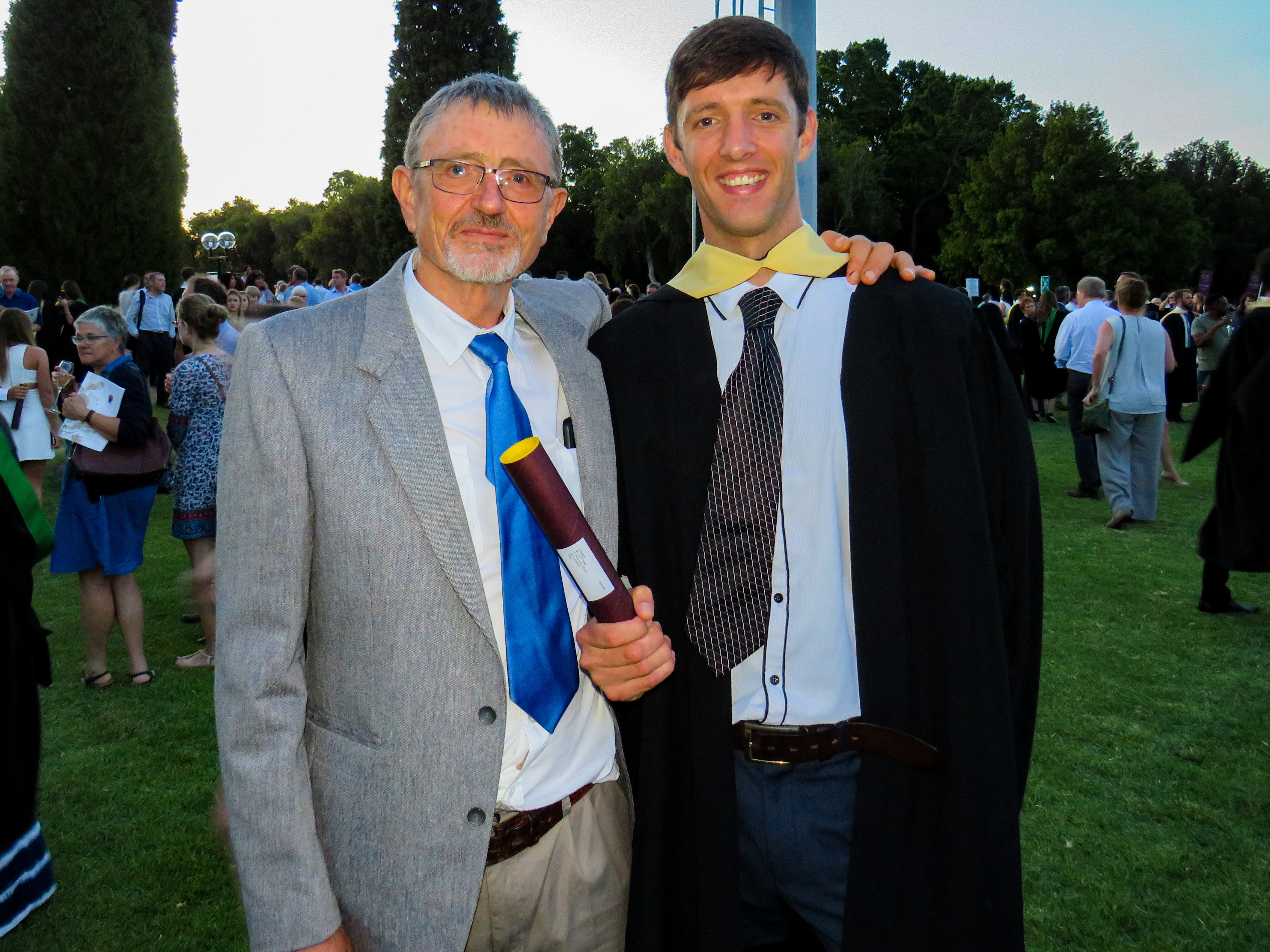 A proud dad and Martin at graduation