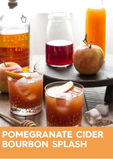 pomegranate honey bourbon splash