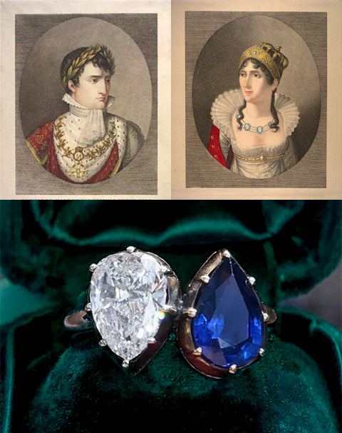 アンティークのトワエモワリング。ナポレオンが婚約指輪として贈ったもの。