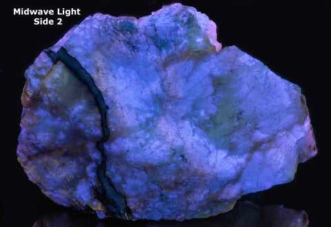 terlingua calcite under midwave UV light
