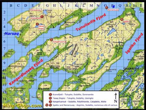 Map of ilimaussaq complex in greenland