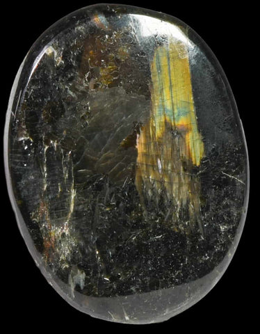 black iridescent stone nuummite