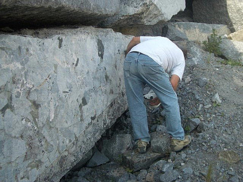 a man mining for rocks