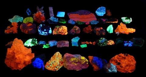 A fluorescent mineral display