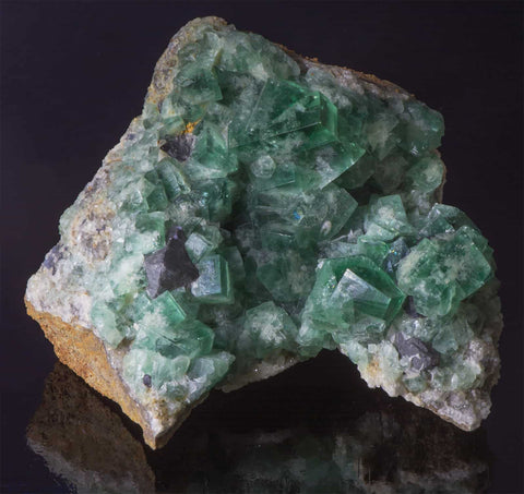 green fluorite crystals
