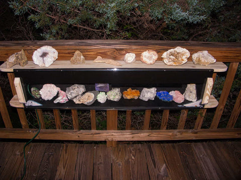 a display of minerals