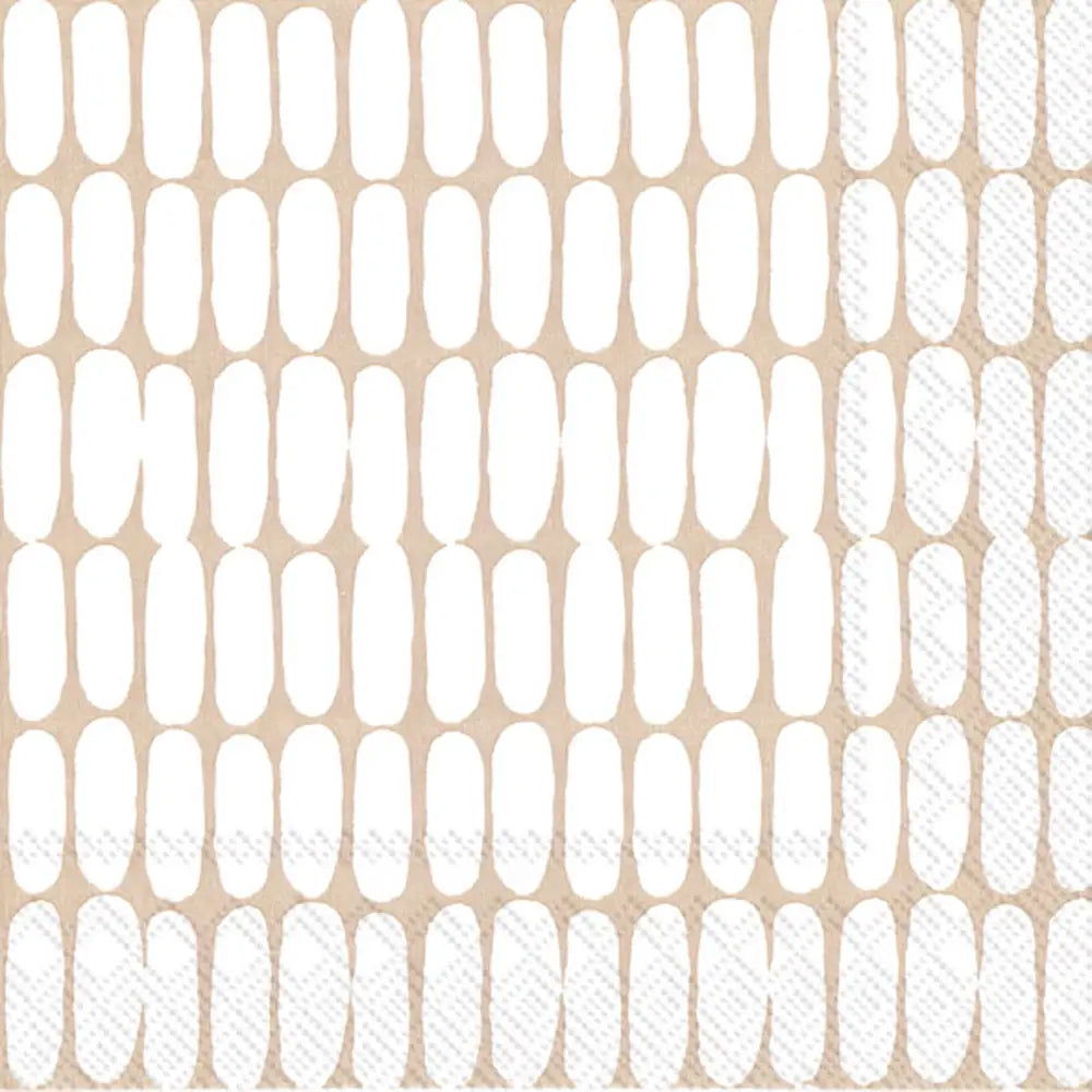 Cream and White Cocktail Napkins