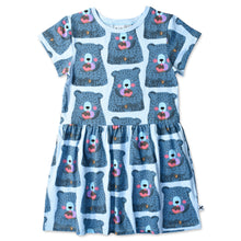  Minti Summer Bears Dress Cornflower Marle