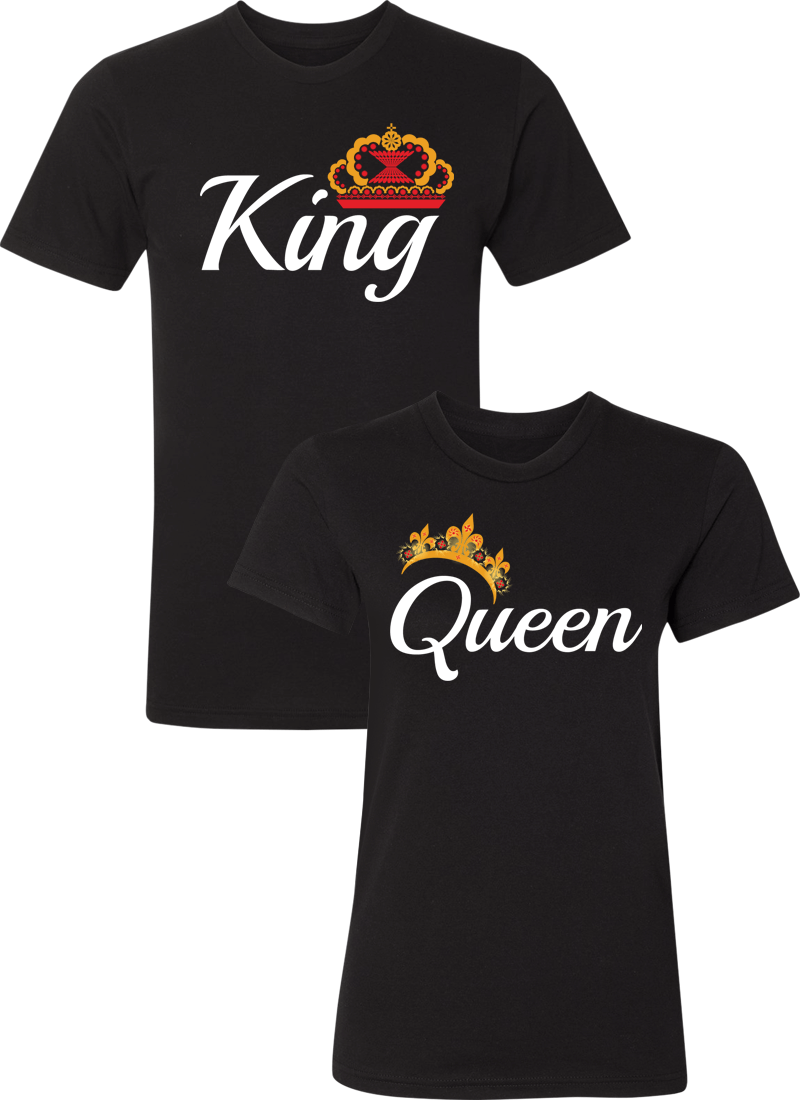 King & Queen - Couple Shirts Men Small / Women Small