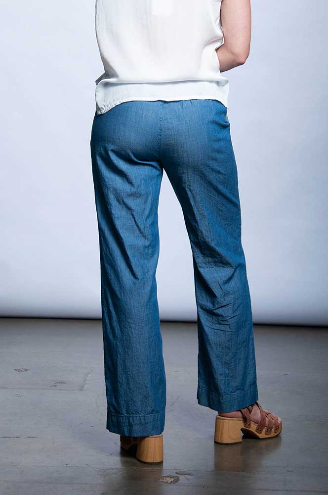 Hazel Pant - Blue Denim Chambray