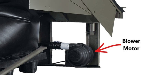 Air dock leveler motor to maintain