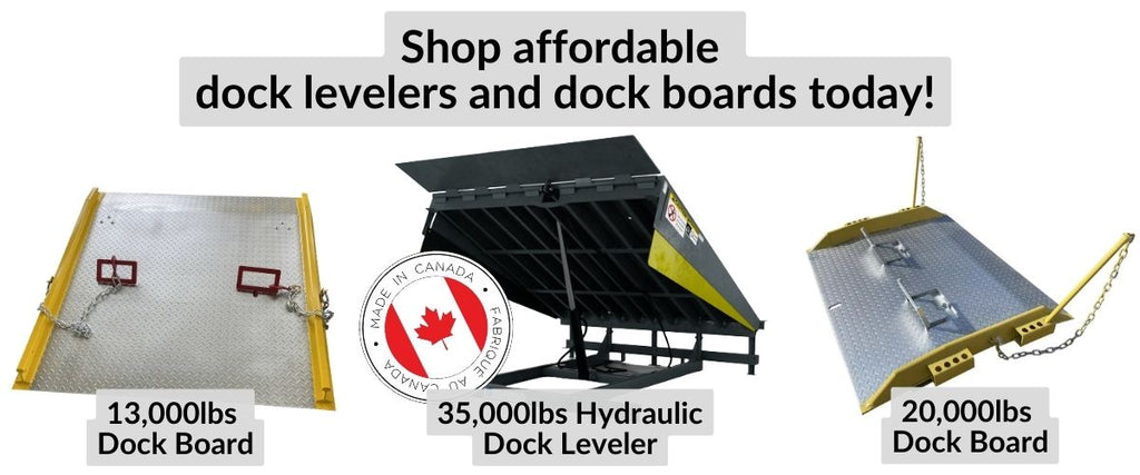 Shop dock levelers and dock boards