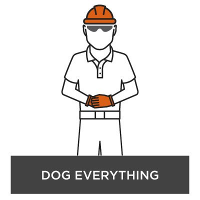 dog everything forklift hand signal