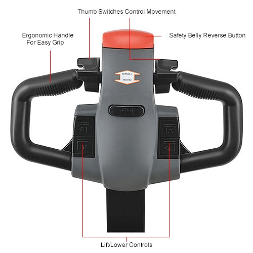 Buttons on an Electric Pallet Jack