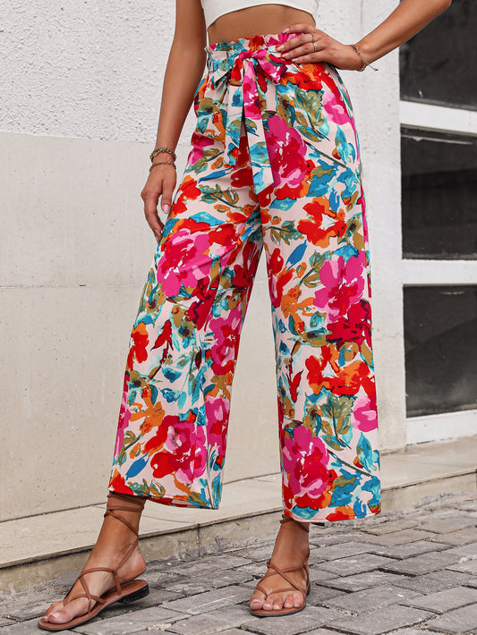 Bright Summer Pink High Waist Slit Wide Leg Pants – OliverandJade