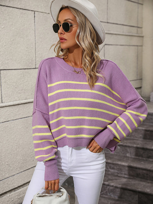 Boho Loose V Neck Side Slit Knit Cozy Pullover Sweater – OliverandJade