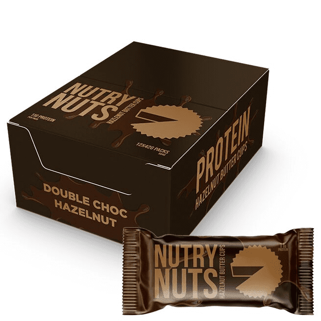 Låda Nutry Nuts Protein Peanut Butter Cups 12x42 g - Chocolate Hazelnut