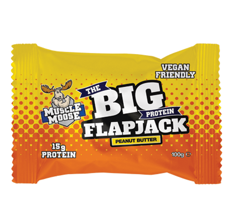 Muscle Moose Big Protein FlapJack, 12x100g, Peanut Butter VEGAN