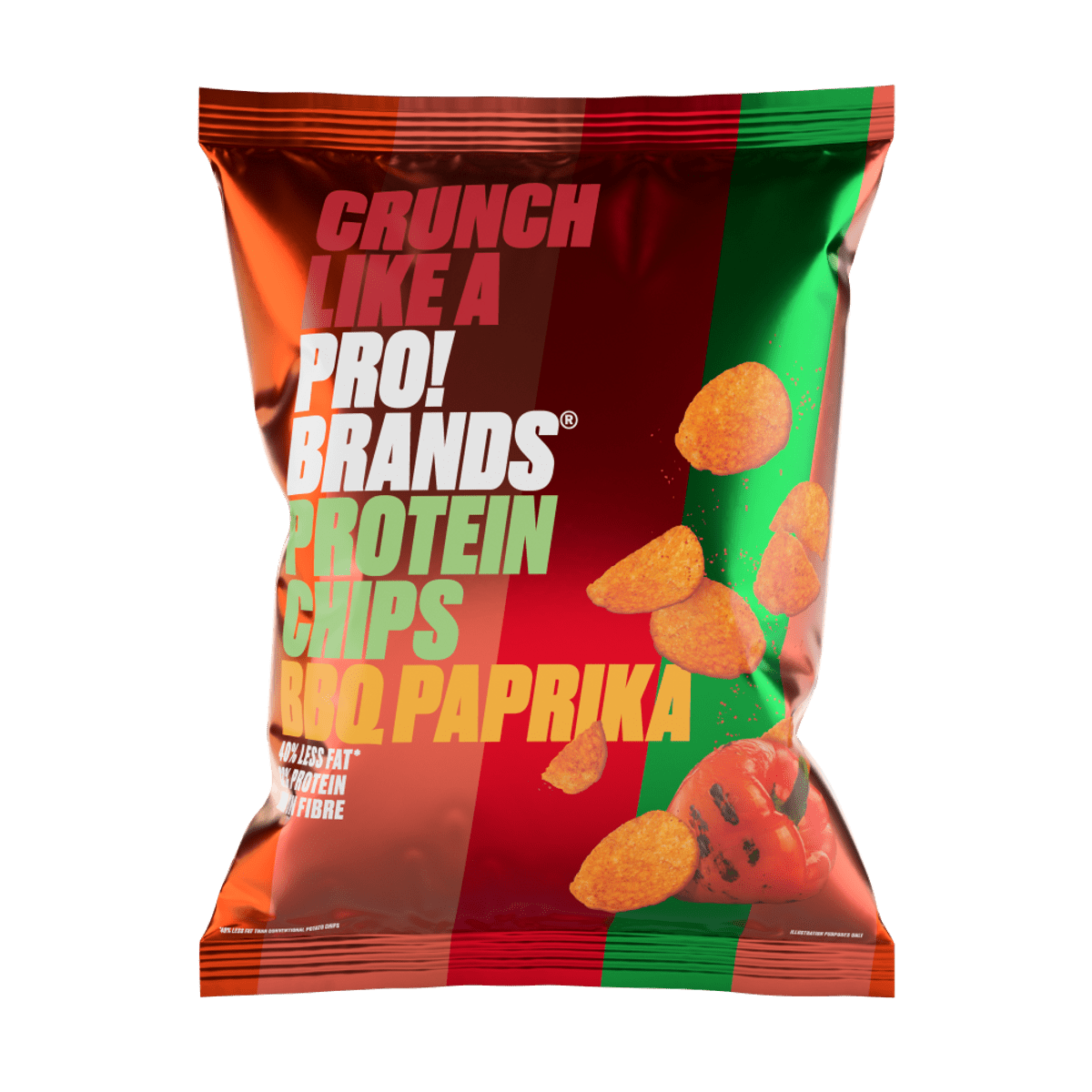ProteinPro Chips BBQ Paprika - 50g - 1 eske x14 stk