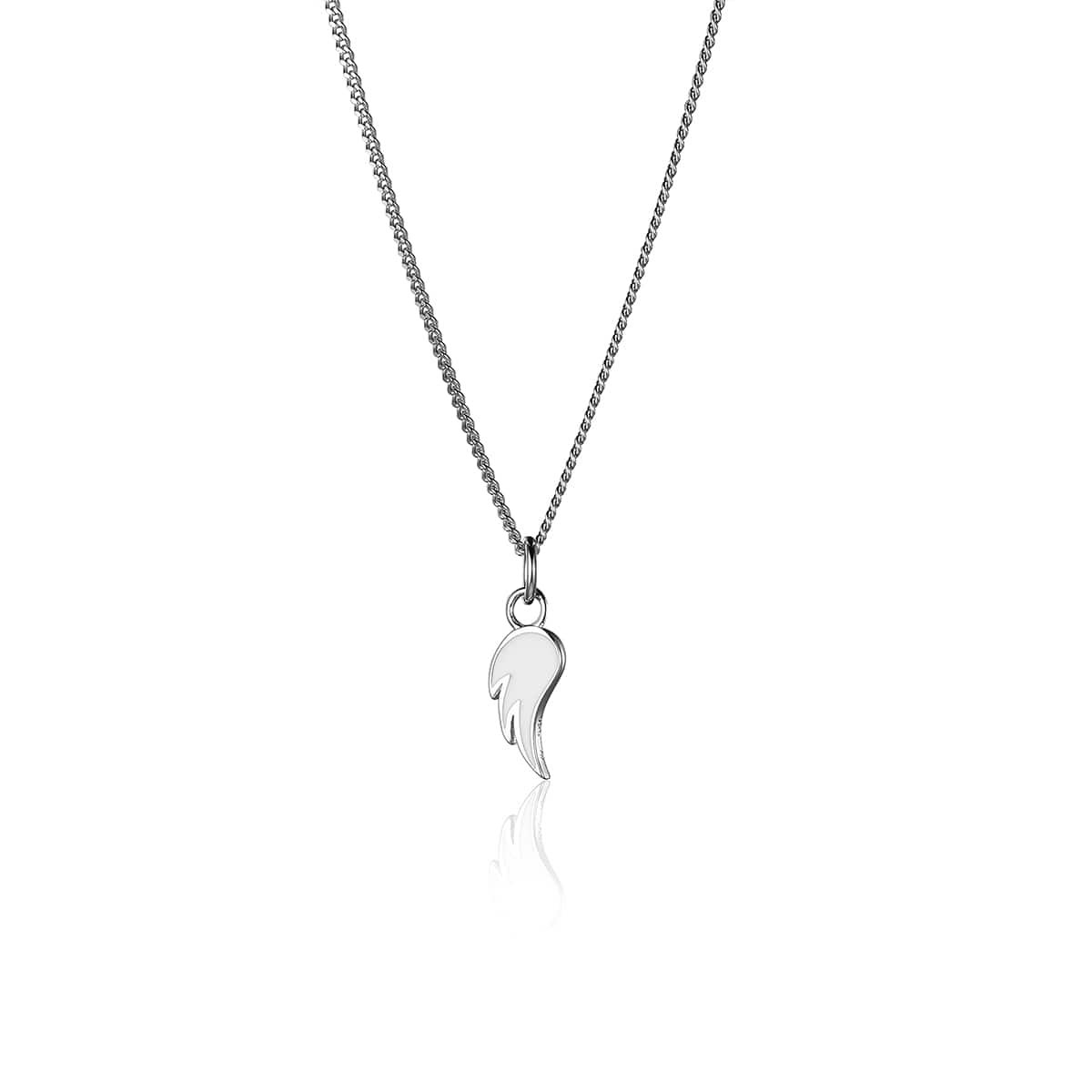 Steff Silver, Black Enamel & Diamond Love Lock Pendant Necklace