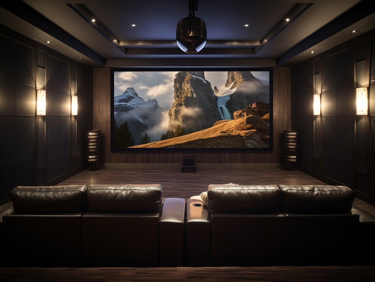 Home theater room screen size
