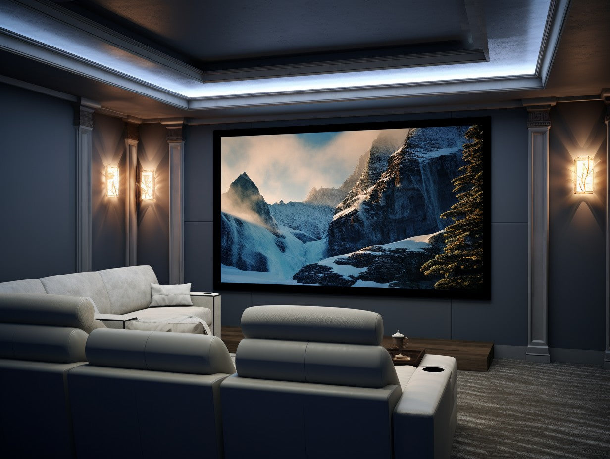 Basement Home Theater Room Wall and Ceiling
