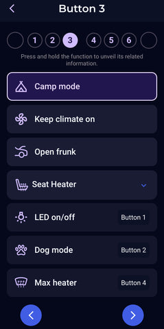 Assigning button 3 for the Camp mode.