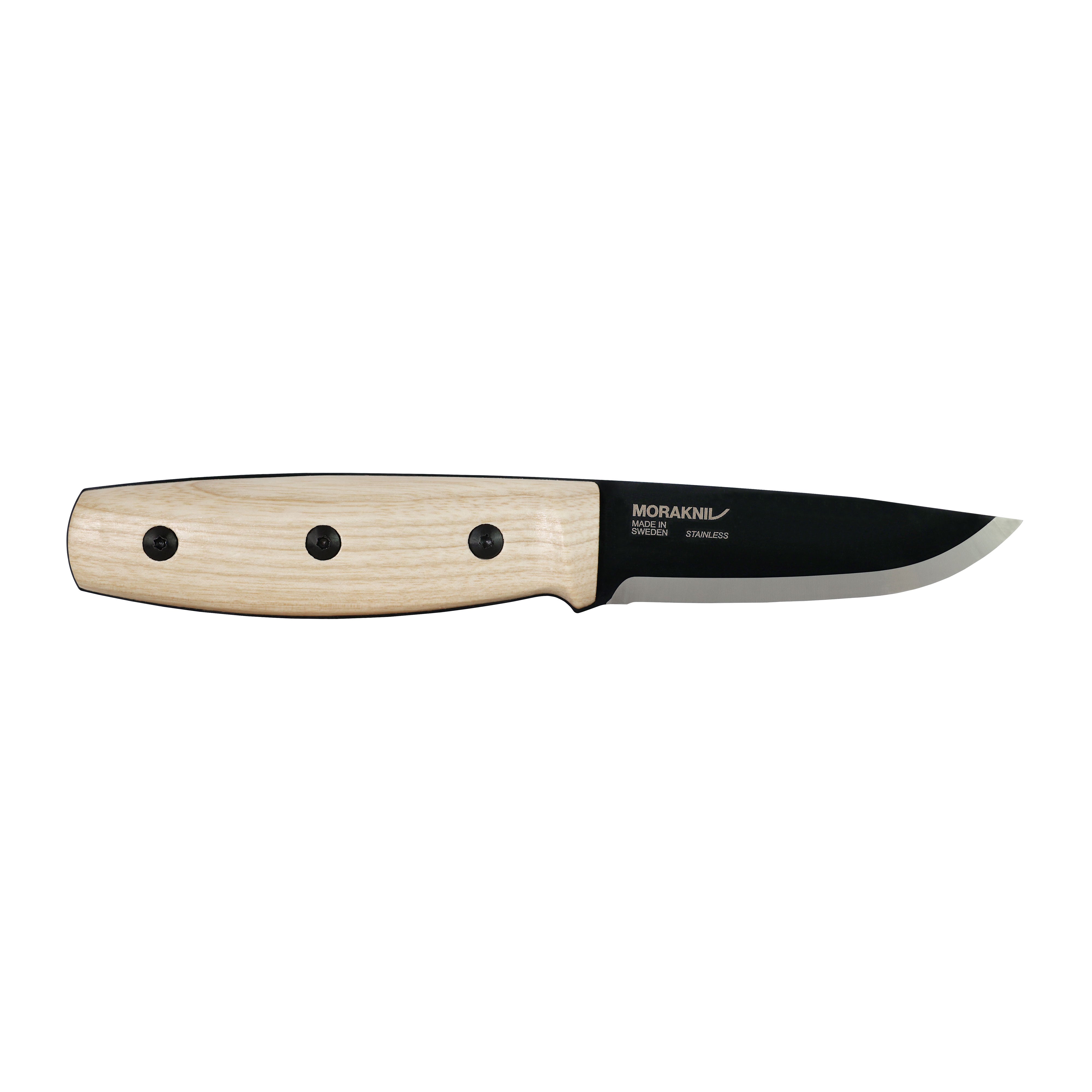 Morakniv Lok Black Blade - Ash Wood Handle - Leather Sheath - DLT