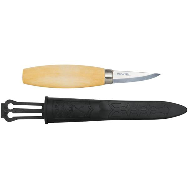 Morakniv Wood Carving Hook Knife 163 - Double Edge Open Curve with Leather  Sheath