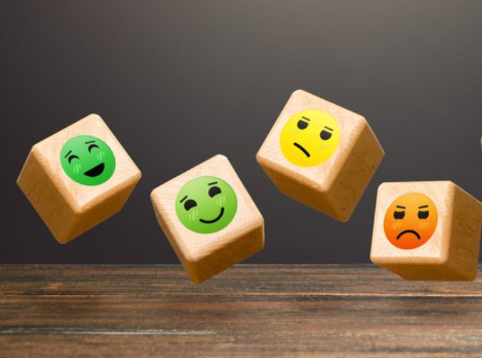 Blocks with different emoji expressions on them