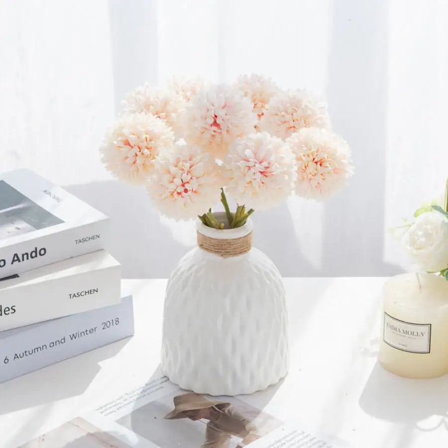 5Pcs Silk Chrysanthemum Flowers for Christmas Décor - Image 6