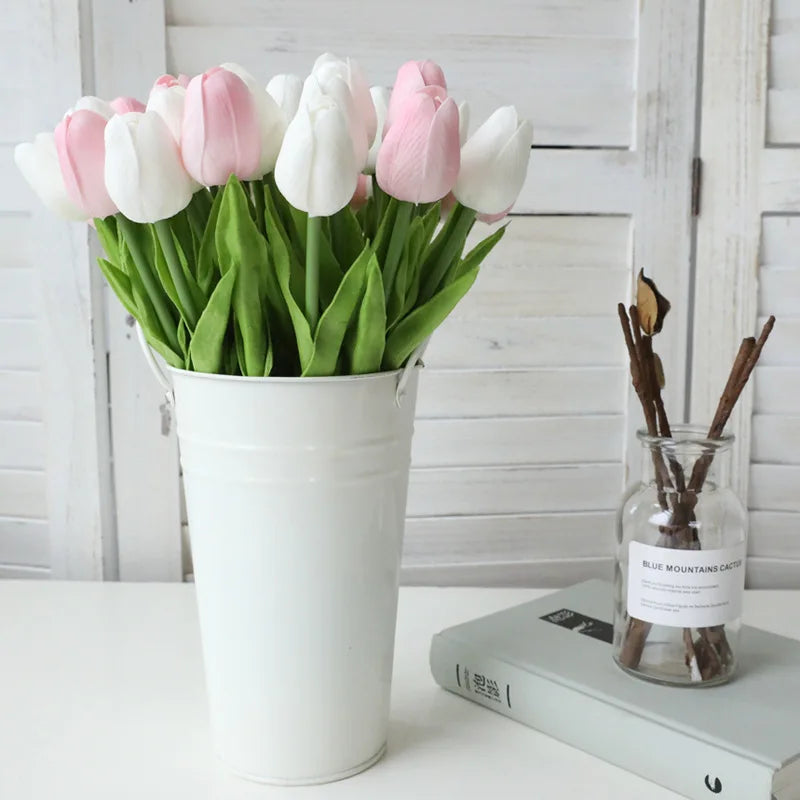 10/30pcs Realistic Artificial Tulip Flowers for Holiday Decor - Image 39