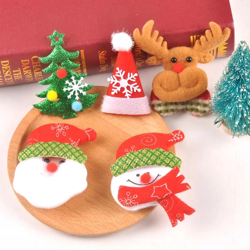 5pcs Festive Felt Christmas Tree & Snowflake Stickers - Image 16