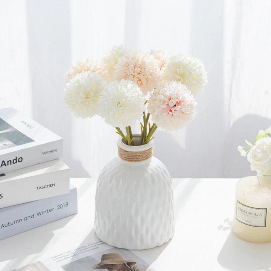 5Pcs Silk Chrysanthemum Flowers for Christmas Décor - Image 13