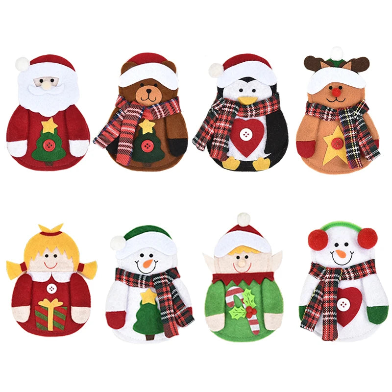Charming Snowman Elk Cutlery Set for Christmas - Image 7