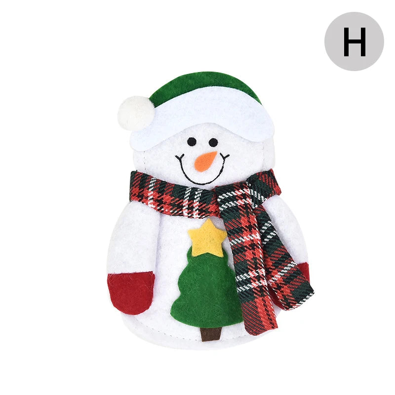Charming Snowman Elk Cutlery Set for Christmas - Image 6