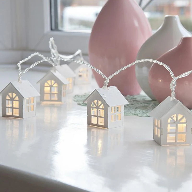 Enchanting Christmas LED String Lights: Santa & Snowflakes - Image 36