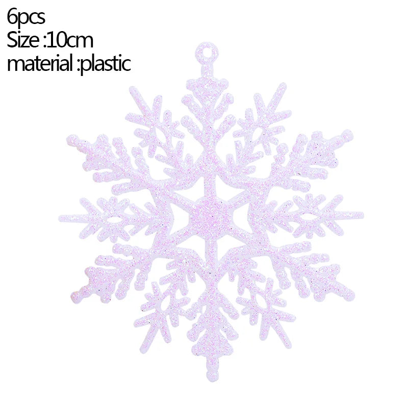 Glittering Gold & Silver Snowflake Ornaments - Set of 6 - Image 2