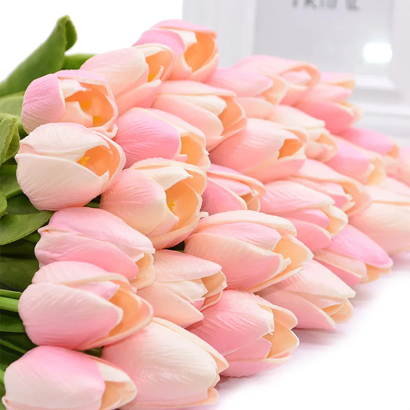 10/30pcs Realistic Artificial Tulip Flowers for Holiday Decor - Image 54