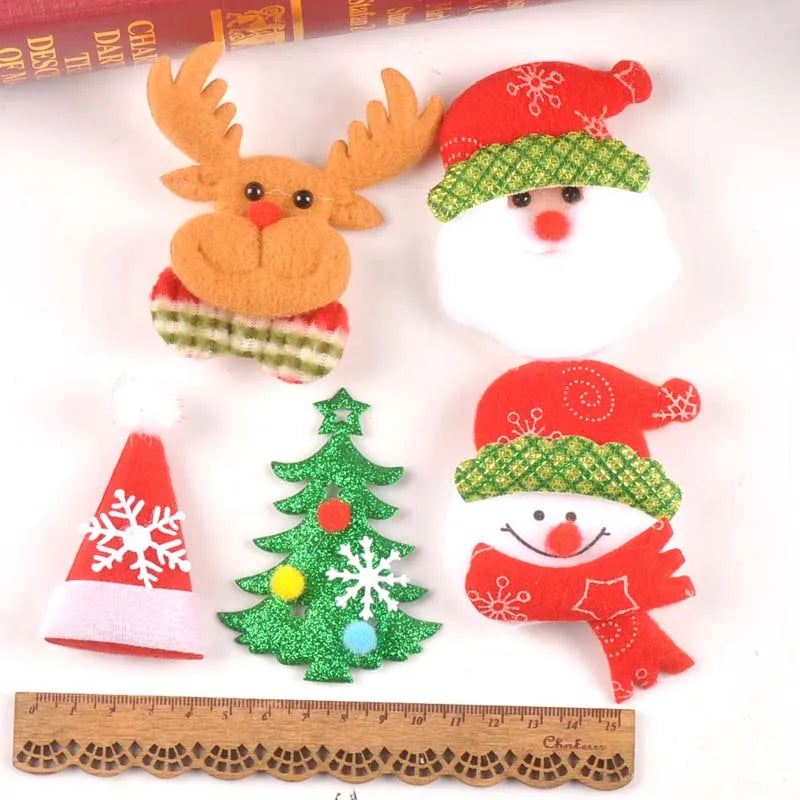5pcs Festive Felt Christmas Tree & Snowflake Stickers - Image 17