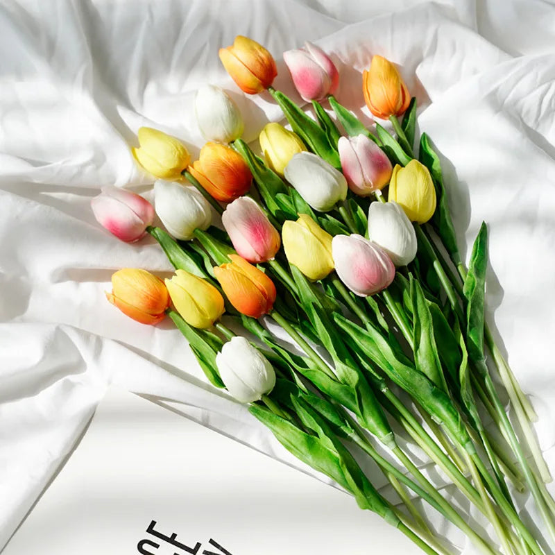 10/30pcs Realistic Artificial Tulip Flowers for Holiday Decor - Image 32