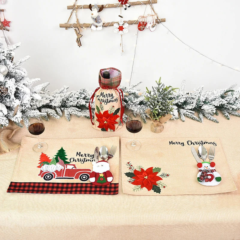 Charming Snowman Elk Cutlery Set for Christmas - Image 5